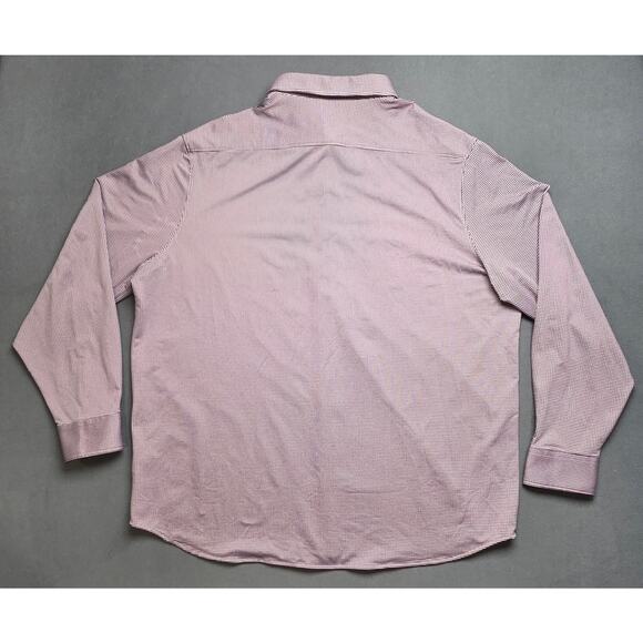 Murano Performance Men 3XT Tall Shirt Maroon White Pinstripe Graph Check Pattern - Picture 4 of 6